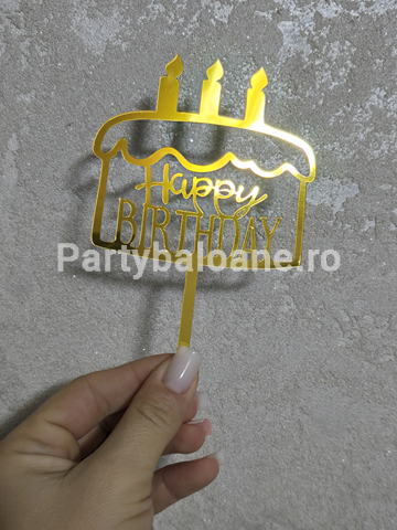 TOPPER PENTRU TORT HAPPY BIRTHDAY AURIU - COD 8203