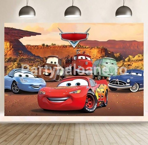 BACKGROUND TEXTIL PENTRU ARANJAMENT ARCADA MASINILE CARS - COD 401
