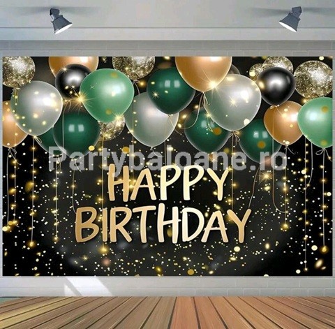 BACKGROUND TEXTIL PENTRU ARANJAMENT ARCADA HAPPY BIRTHDAY - COD 452