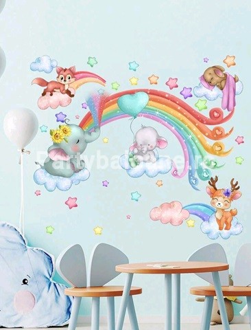 STICKER DECORATIV PENTRU PERETE - CURCUBEU CU ANIMALE COD 424