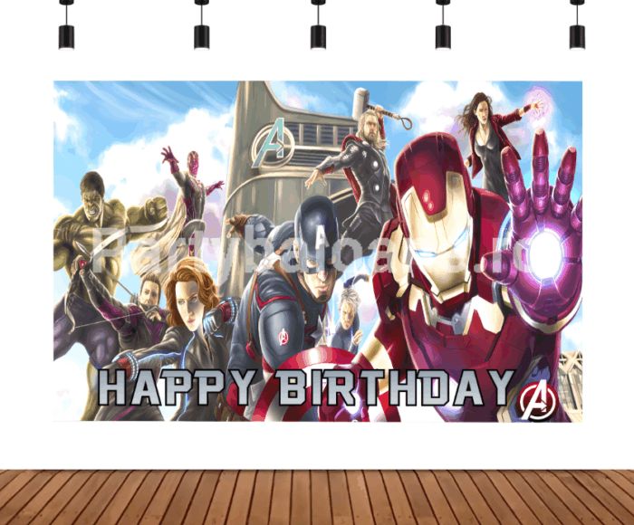 BACKGROUND TEXTIL PENTRU ARANJAMENT ARCADA AVENGERS COD 462