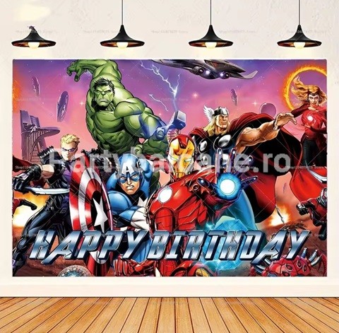 BACKGROUND TEXTIL PENTRU ARANJAMENT ARCADA AVENGERS COD 462