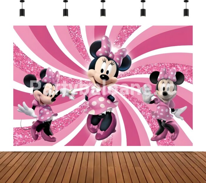 BACKGROUND TEXTIL PENTRU ARANJAMENT ARCADA MINNIE MOUSE - COD 467B