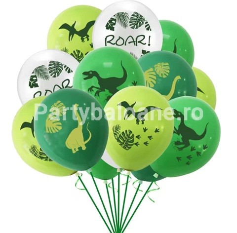 SET 14 BALOANE LATEX DINOZAURI - 30 CM