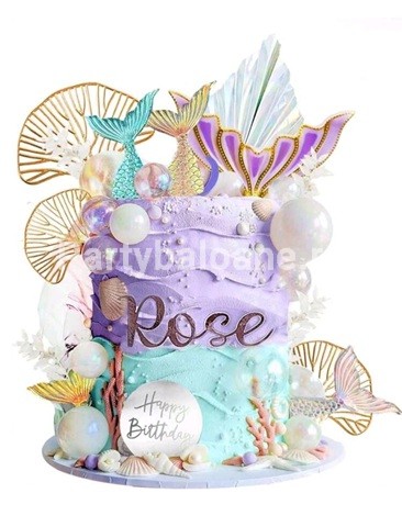 SET 20 TOPPERE 3D PENTRU TORT – COZI DE SIRENA , FRUNZE , TOPPER SI BILE TOP 66