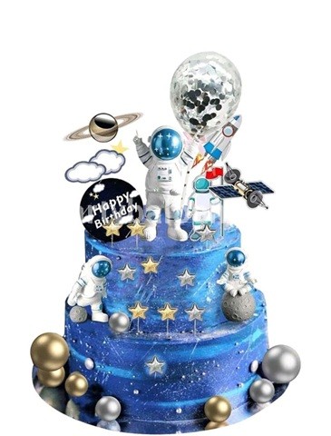 SET 34 TOPPERE 3D PENTRU TORT CU TEMATICA ASTRONAUTI , SPATIU TOP 76