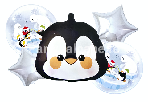 SET 5 BALOANE FOLIE PINGUIN