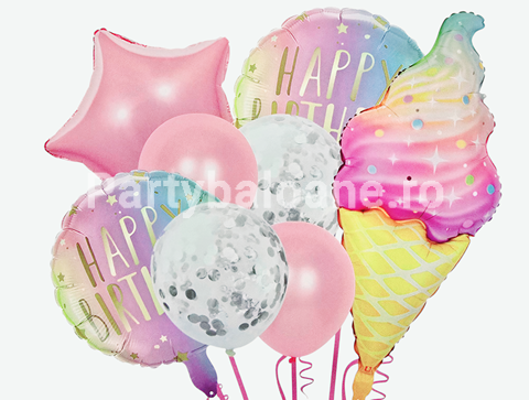 SET 8 BALOANE FOLIE SI LATEX INGHETATA