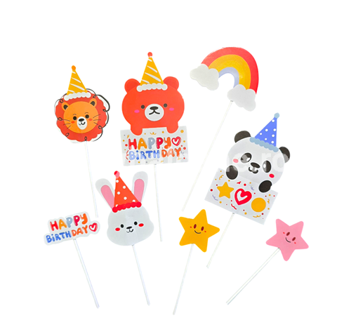 SET 8 TOPPERE PENTRU TORT - ANIMALE SAFARI