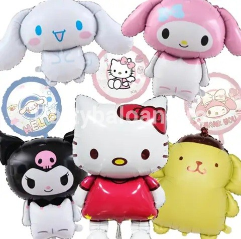 Set 8 baloane folie - HELLO KITTY KUROMI