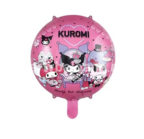BALON FOLIE ROTUND HELLO KITTY SANRIO KUROMI ROZ - 45 CM