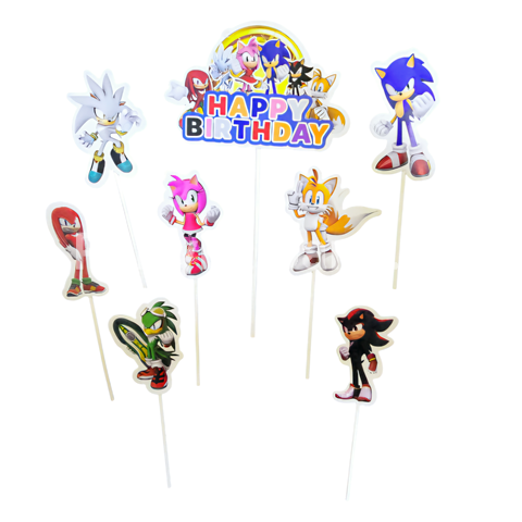 SET 8 TOPPERE PENTRU TORT – SUPER SONIC