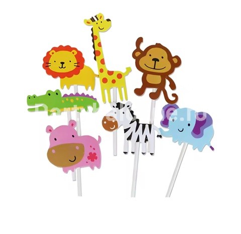 SET 7 TOPPERE PENTRU TORT - ANIMALUTE SAFARI
