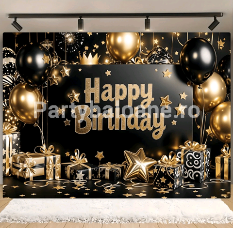 BACKGROUND TEXTIL PENTRU ARANJAMENT ARCADA HAPPY BIRTHDAY – COD 516