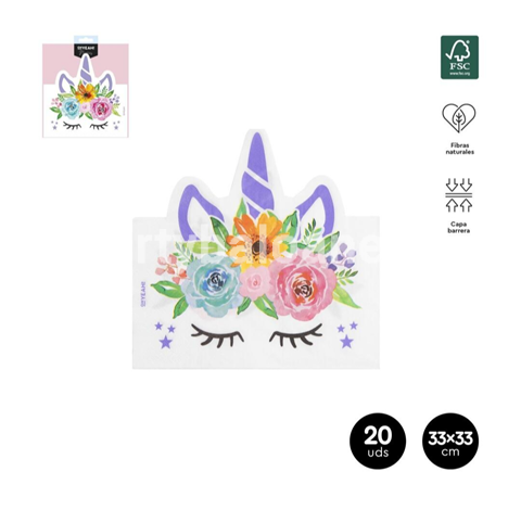 SET 20 SERVETELE FORMA UNICORN