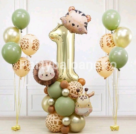SET 36 BALOANE TEMATICA SAFARI – CIFRA 1 AURIE