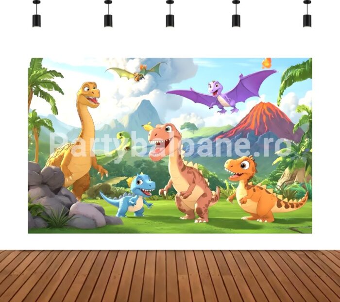 BACKGROUND TEXTIL PENTRU ARANJAMENT ARCADA CU DINOZAURI COD 525B