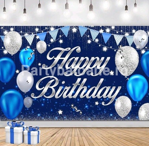 BACKGROUND TEXTIL PENTRU ARANJAMENT ARCADA HAPPY BIRTHDAY - COD 531