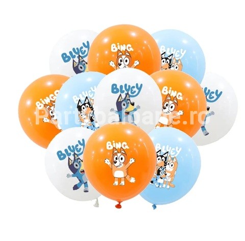 SET 10 BALOANE LATEX BLUEY - 30 CM