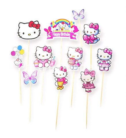 SET 11 TOPPERE PENTRU TORT – HELLO KITTY