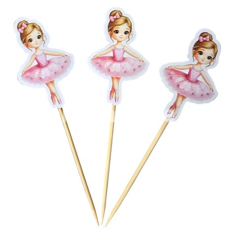 SET 12 SCOBITORI DECORATIVE – BALERINA ROZ