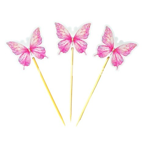 SET 12 SCOBITORI DECORATIVE – FLUTURI ROZ