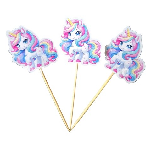 SET 12 SCOBITORI DECORATIVE – UNICORNI RAINBOW
