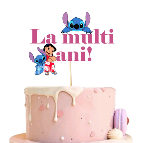 TOPPER PENTRU TORT LA MULTI ANI - STITCH SI LILLO COD T503