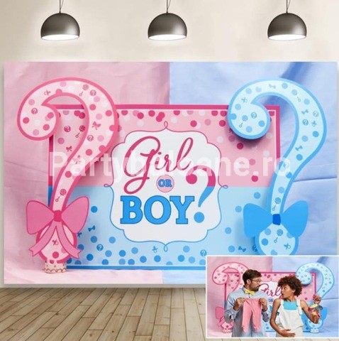 BACKGROUND TEXTIL PENTRU ARANJAMENT ARCADA GENDER REVEAL COD 539