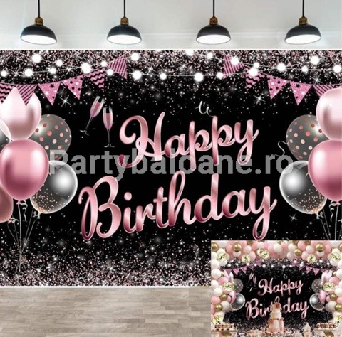 BACKGROUND TEXTIL PENTRU ARANJAMENT ARCADA HAPPY BIRTHDAY COD 535
