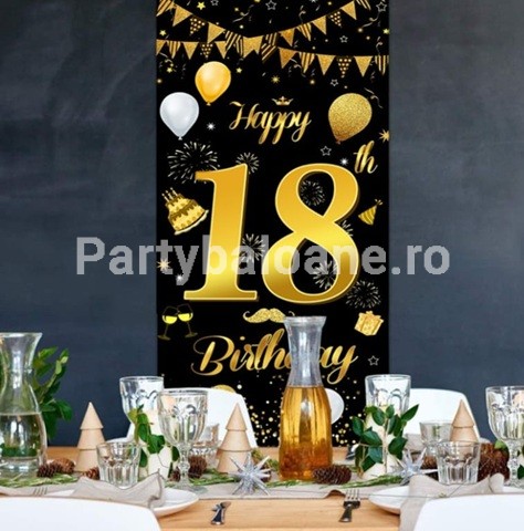 BACKGROUND TEXTIL PENTRU ARANJAMENT ARCADA HAPPY BIRTHDAY - MAJORAT COD 536