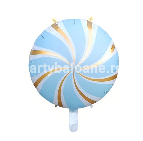 BALON FOLIE ACADEA , BOMBOANA BLEU CU AURIU 45 CM