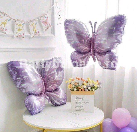 BALON FOLIE - FLUTURE LILA 100x74 CM