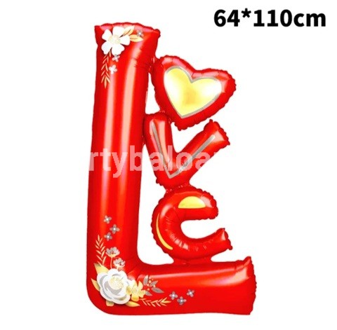 BALON FOLIE LOVE ROSU 110 CM
