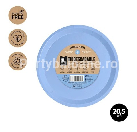 SET 10 FARFURII ALBASTRU DESCHIS , BLEU - 20,5 CM