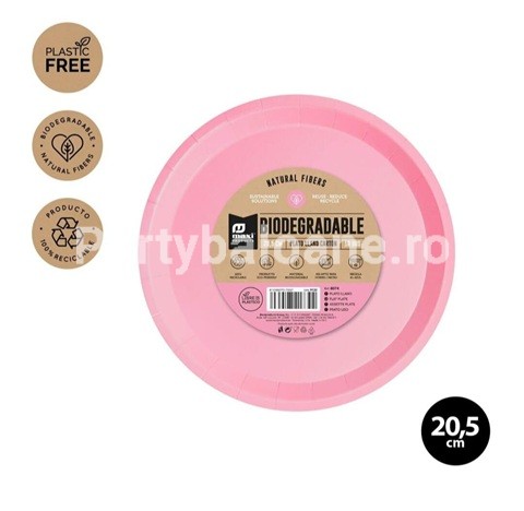 SET 10 FARFURII ROZ - 20,5 CM
