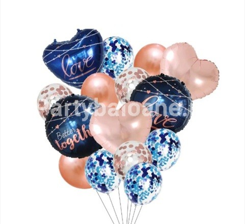 SET 15 BALOANE FOLIE SI LATEX LOVE , BETTER TOGETHER