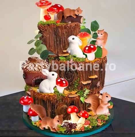 SET 21 TOPPERE 3D PENTRU TORT – TEMATICA ANIMALUTELE PADURII COD 127