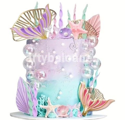 SET 30 TOPPERE 3D PENTRU TORT – SIRENA , SCOICI , STELE SI BILE TOP 138