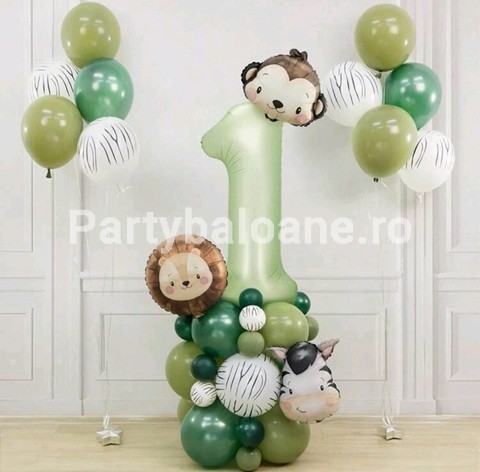 SET 38 BALOANE TEMATICA SAFARI – CIFRA 1 VERDE