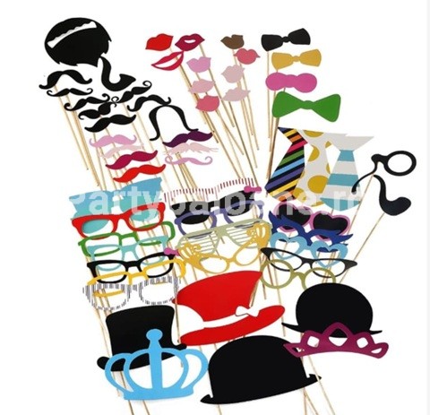 Set 60 de Accesorii pentru Petrecere , Props pentru Coltul de Poze