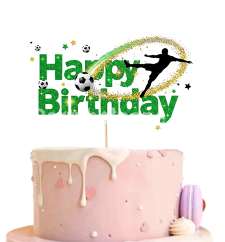 TOPPER PENTRU TORT - HAPPY BIRTHDAY TEMATICA FOTBAL