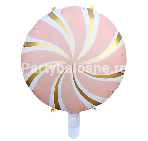 BALON FOLIE ACADEA , BOMBOANA ROZ CU AURIU 45 CM