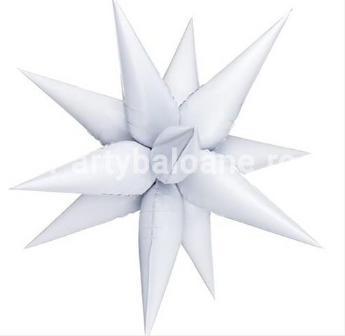 BALON FOLIE STEA 3D ALB - 66 CM