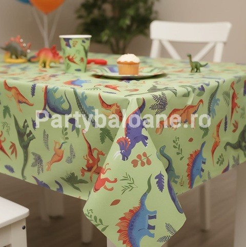 FATA DE MASA PARTY CU DINOZAURI 180x120 CM