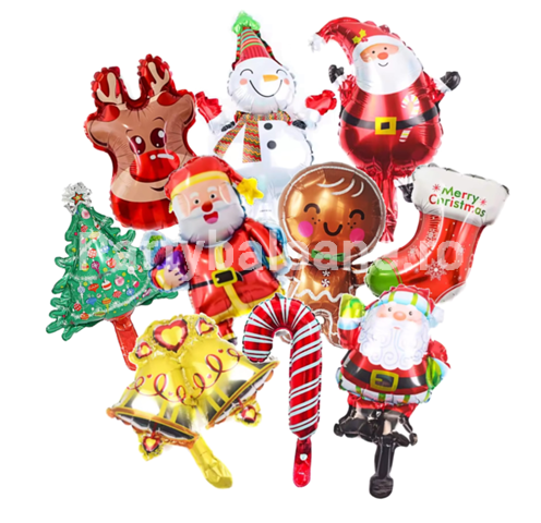 SET 10 BALOANE FOLIE TEMATICA CRACIUN COD C19