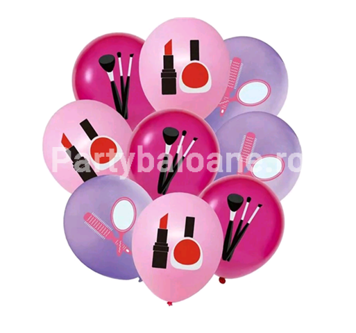 SET 10 BALOANE LATEX CU IMPRIMEU MAKEUP - 30 CM