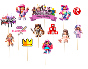 SET 13 TOPPERE PENTRU TORT – ROBLOX GIRL ROZ