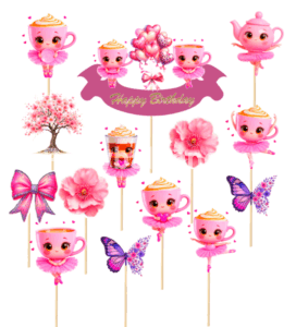 SET 14 TOPPERE PENTRU TORT - BALERINA CAPUCINA