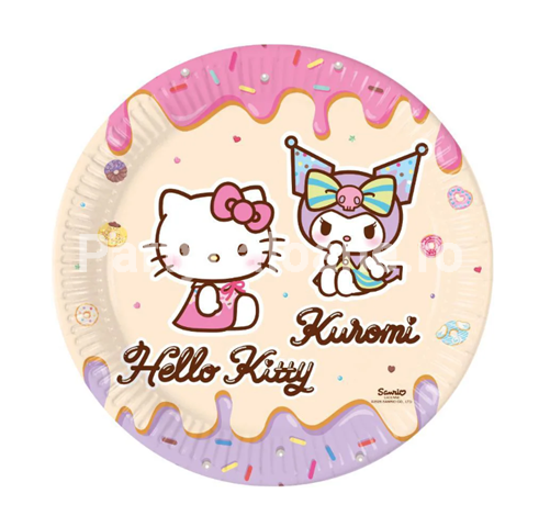 SET 8 FARFURII HELLO KITTY KUROMI 23 CM